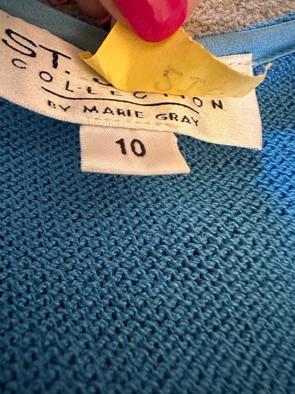 St John By Marie Gray Skirt Suit Turquoise Blue‎ - Picture 8 of 17